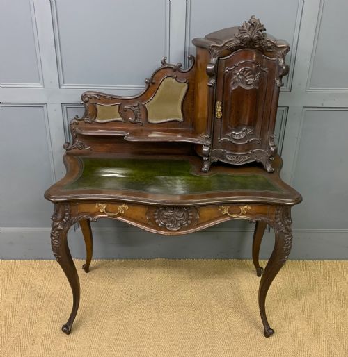 Carved Mahogany Bonheur Du Jour