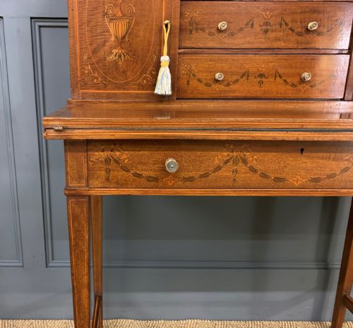 fig 3. Inlaid Mahogany Bonheur Du Jour by Jas Shoolbred and Co.