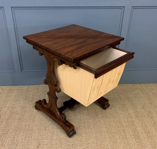 WILLIAM IV ROSEWOOD WORK TABLE - ADDITIONAL PHOTO 6