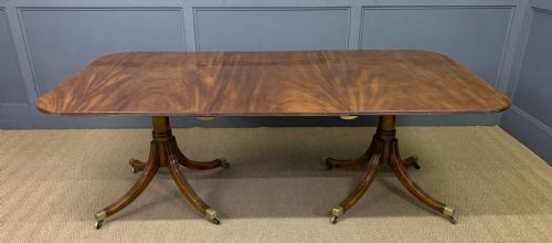 Mahogany Twin Pillar Dining Table