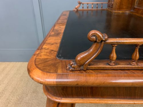19TH CENTURY BURR WALNUT BONHEUR DU JOUR - ADDITIONAL PHOTO 18