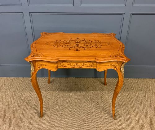19TH CENTURY INLAID SATINWOOD TABLE - ADDITIONAL PHOTO 1