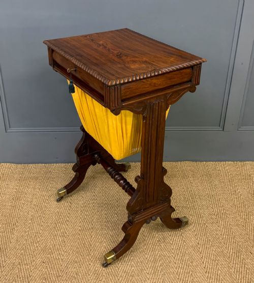 REGENCY PERIOD ROSEWOOD WORK TABLE