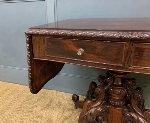 19TH CENTURY ROSEWOOD SOFA TABLE - ADDITIONAL PHOTO 3
