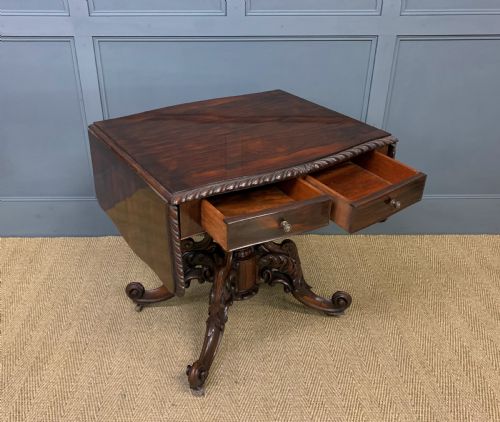 19TH CENTURY ROSEWOOD SOFA TABLE - ADDITIONAL PHOTO 7