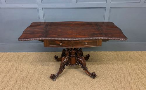 19TH CENTURY ROSEWOOD SOFA TABLE - ADDITIONAL PHOTO 13