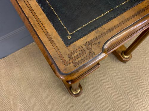 VICTORIAN INLAID BURR WALNUT DAVENPORT - ADDITIONAL PHOTO 3