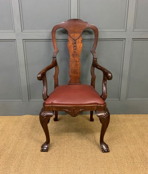 WALNUT HIGH BACK ARMCHAIR - ADDITIONAL PHOTO 1