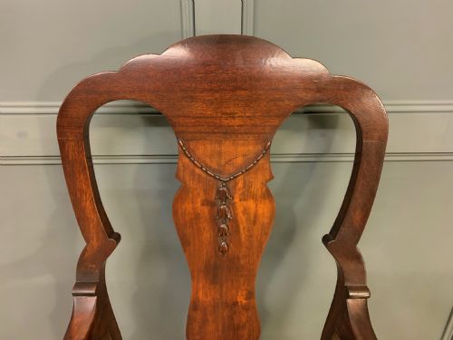 WALNUT HIGH BACK ARMCHAIR - ADDITIONAL PHOTO 4