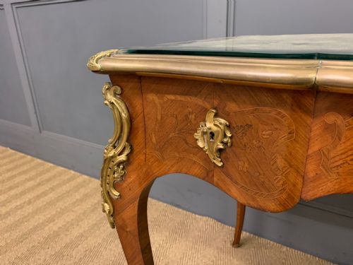 MARQUETRY INLAID FRENCH BUREAU PLAT BY MAISON MILLET - ADDITIONAL PHOTO 4
