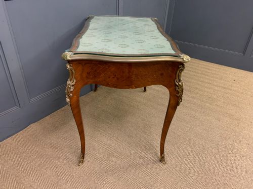 MARQUETRY INLAID FRENCH BUREAU PLAT BY MAISON MILLET - ADDITIONAL PHOTO 12