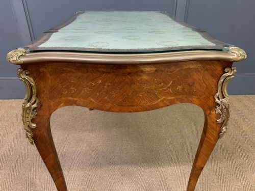 MARQUETRY INLAID FRENCH BUREAU PLAT BY MAISON MILLET - ADDITIONAL PHOTO 15