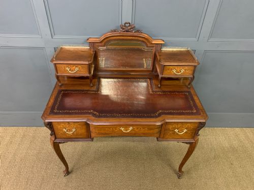 VICTORIAN INLAID WRITING DESK BY JAS SHOOLBRED - ADDITIONAL PHOTO 2