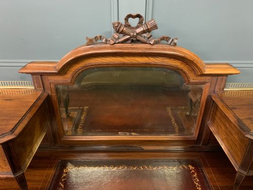 VICTORIAN INLAID WRITING DESK BY JAS SHOOLBRED - ADDITIONAL PHOTO 4