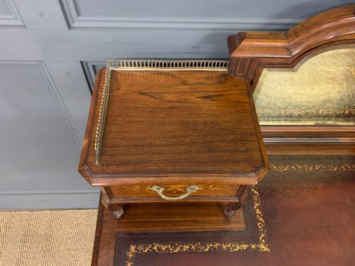 VICTORIAN INLAID WRITING DESK BY JAS SHOOLBRED - ADDITIONAL PHOTO 7