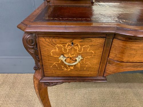 VICTORIAN INLAID WRITING DESK BY JAS SHOOLBRED - ADDITIONAL PHOTO 9