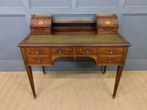 Edwardian Inlaid Mahogany Writing Desk