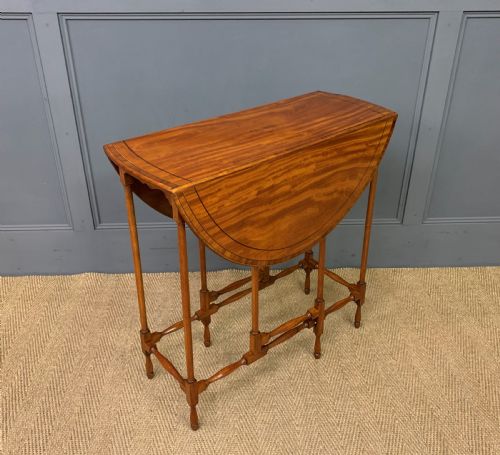 Inlaid Satinwood Spider Leg Table