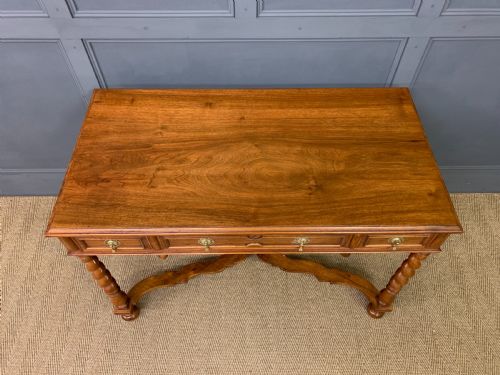 WALNUT BARLEY TWIST 3 DRAWER SIDE TABLE - ADDITIONAL PHOTO 2