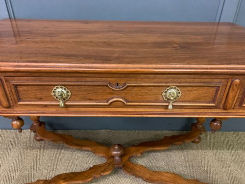 WALNUT BARLEY TWIST 3 DRAWER SIDE TABLE - ADDITIONAL PHOTO 6