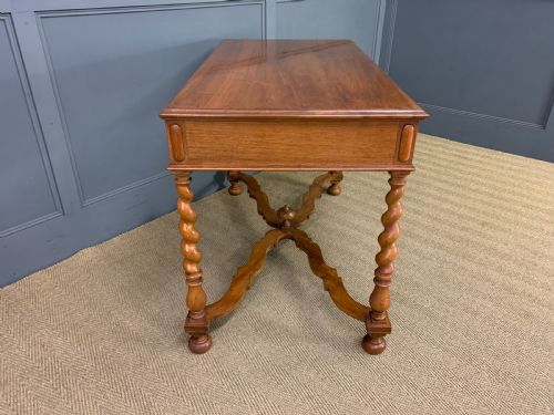 WALNUT BARLEY TWIST 3 DRAWER SIDE TABLE - ADDITIONAL PHOTO 12
