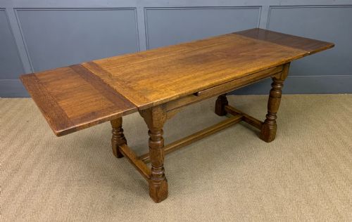 Ipswich Oak Refectory Draw Leaf Table