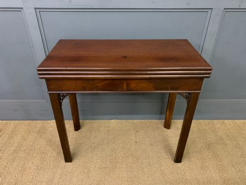 Georgian Mahogany Double Action Fold Over Games Table