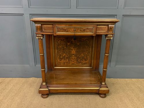 19TH CENTURY WALNUT MARQUETRY PIER TABLE - ADDITIONAL PHOTO 1