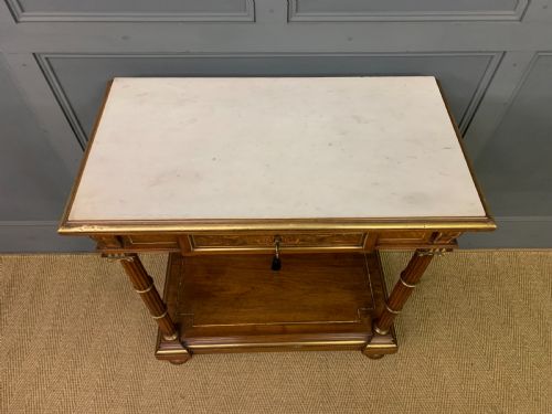 19TH CENTURY WALNUT MARQUETRY PIER TABLE - ADDITIONAL PHOTO 2