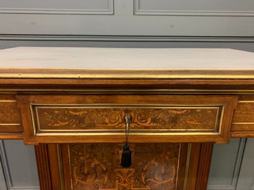 19TH CENTURY WALNUT MARQUETRY PIER TABLE - ADDITIONAL PHOTO 3