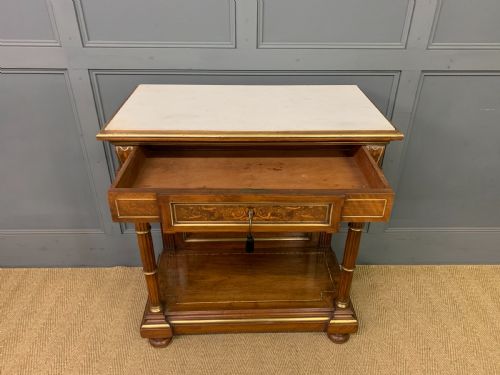 19TH CENTURY WALNUT MARQUETRY PIER TABLE - ADDITIONAL PHOTO 10