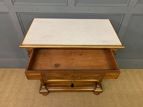 19TH CENTURY WALNUT MARQUETRY PIER TABLE - ADDITIONAL PHOTO 11
