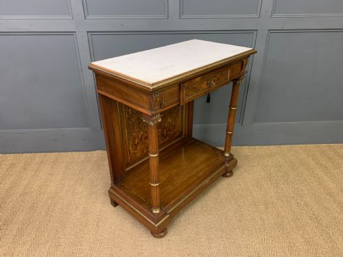 19TH CENTURY WALNUT MARQUETRY PIER TABLE - ADDITIONAL PHOTO 12