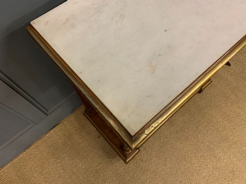 19TH CENTURY WALNUT MARQUETRY PIER TABLE - ADDITIONAL PHOTO 19