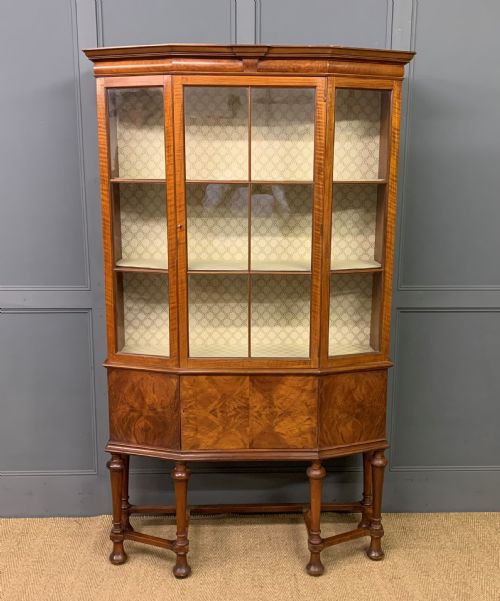 Burr Walnut Display Cabinet