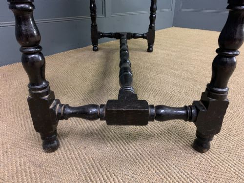 CARVED OAK SIDE TABLE - ADDITIONAL PHOTO 9