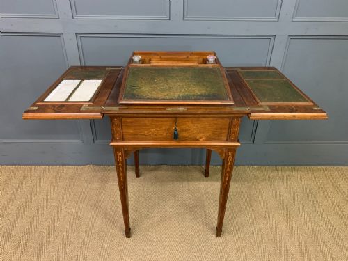 Inlaid Rosewood Metamorphic Writing Desk