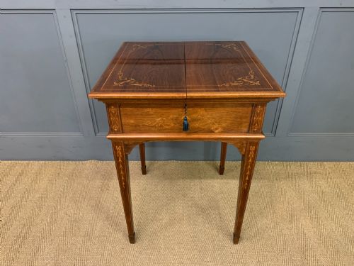 fig 1. Inlaid Rosewood Metamorphic Writing Desk