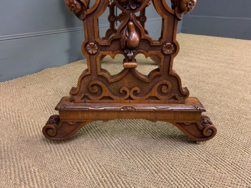 VICTORIAN BURR WALNUT LAMP TABLE - ADDITIONAL PHOTO 6