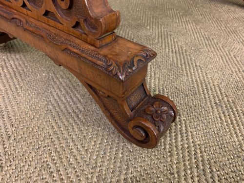 VICTORIAN BURR WALNUT LAMP TABLE - ADDITIONAL PHOTO 8