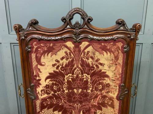 fig 2. Fine Victorian Mahogany Firescreen