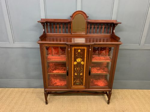 fig 1. Shapland and Petter Mahogany Display Cabinet