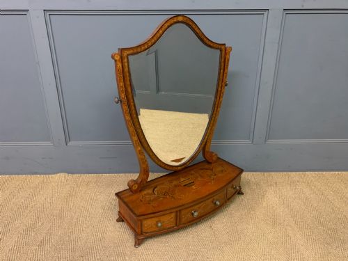 Inlaid Satinwood Dressing Table Mirror