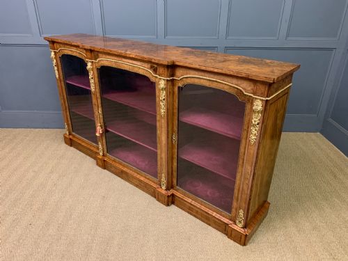 Victorian Burr Walnut Side Cabinet