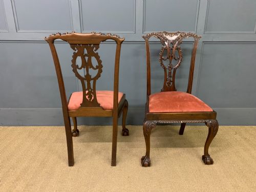 PAIR OF CHIPPENDALE STYLE MAHOGANY CHAIRS - ADDITIONAL PHOTO 6
