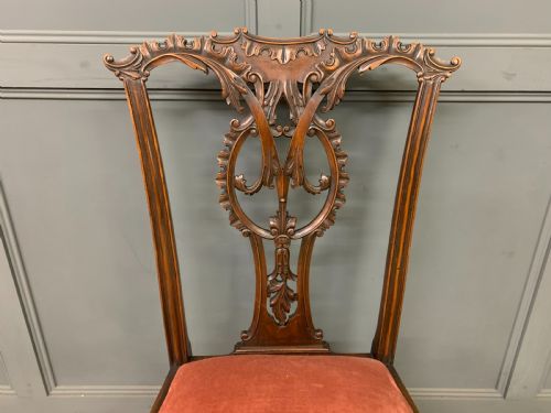 PAIR OF CHIPPENDALE STYLE MAHOGANY CHAIRS - ADDITIONAL PHOTO 7
