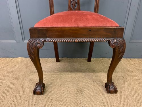 PAIR OF CHIPPENDALE STYLE MAHOGANY CHAIRS - ADDITIONAL PHOTO 9