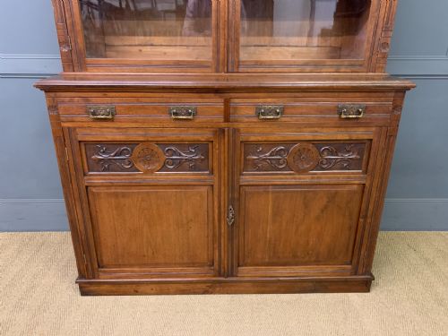 fig 3. Victorian Walnut Bookcase by Jas Shoolbred & Co.