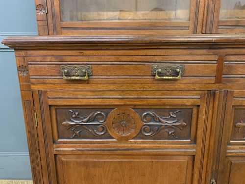 fig 4. Victorian Walnut Bookcase by Jas Shoolbred & Co.