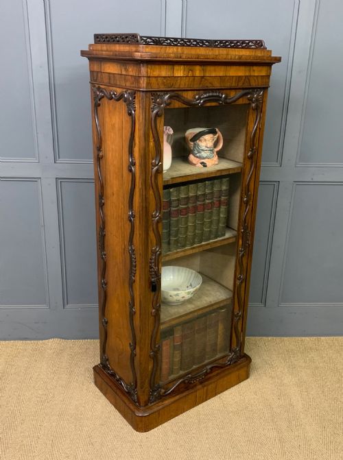VICTORIAN ROSEWOOD BOOKCASE CABINET BY JAMES WINTER